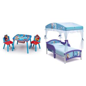 image:imageDelta Children Kids Table and Chair Set with Storage 2 Chairs Included  Ideal for Arts amp Crafts Snack Time Homeschooling Homework amp More Nick Jr PAW Patrol amp Canopy Toddler Bed Disney FrozenFURNITURE  Bed