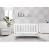 image:imageDelta Children Essex 4in1 Convertible Baby Crib Bianca White with Natural Legs  Delta Children Twinkle Galaxy Dual Sided Recycled Fiber Core Crib and Toddler Mattress BundleBianca White With Natural Legs