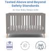 image:imageDelta Children Essex 4in1 Convertible Baby Crib Bianca White with Natural Legs  Delta Children Twinkle Galaxy Dual Sided Recycled Fiber Core Crib and Toddler Mattress BundleGrey With Natural Legs
