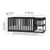 image:imageDelta Children Essex 4in1 Convertible Baby Crib Bianca White with Natural Legs  Delta Children Twinkle Galaxy Dual Sided Recycled Fiber Core Crib and Toddler Mattress BundleEbony