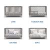 image:imageDelta Children Essex 4in1 Convertible Baby Crib Bianca White with Natural Legs  Delta Children Twinkle Galaxy Dual Sided Recycled Fiber Core Crib and Toddler Mattress BundleGrey With Natural Legs