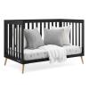 image:imageDelta Children Essex 4in1 Convertible Baby Crib Bianca White with Natural Legs  Delta Children Twinkle Galaxy Dual Sided Recycled Fiber Core Crib and Toddler Mattress BundleEbony