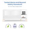image:imageDelta Children Essex 4in1 Convertible Baby Crib Bianca White with Natural Legs  Delta Children Twinkle Galaxy Dual Sided Recycled Fiber Core Crib and Toddler Mattress BundleBianca White