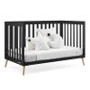 image:imageDelta Children Essex 4in1 Convertible Baby Crib Bianca White with Natural Legs  Delta Children Twinkle Galaxy Dual Sided Recycled Fiber Core Crib and Toddler Mattress BundleEbony