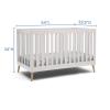 image:imageDelta Children Essex 4in1 Convertible Baby Crib Bianca White with Natural Legs  Delta Children Twinkle Galaxy Dual Sided Recycled Fiber Core Crib and Toddler Mattress BundleBianca White With Natural Legs