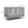 image:imageDelta Children Essex 4in1 Convertible Baby Crib Bianca White with Natural Legs  Delta Children Twinkle Galaxy Dual Sided Recycled Fiber Core Crib and Toddler Mattress BundleGrey With Natural Legs