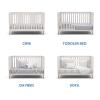 image:imageDelta Children Essex 4in1 Convertible Baby Crib Bianca White with Natural Legs  Delta Children Twinkle Galaxy Dual Sided Recycled Fiber Core Crib and Toddler Mattress BundleBianca White With Natural Legs
