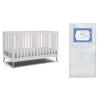 image:imageDelta Children Essex 4in1 Convertible Baby Crib Bianca White with Natural Legs  Delta Children Twinkle Galaxy Dual Sided Recycled Fiber Core Crib and Toddler Mattress BundleBianca White With Natural Legs