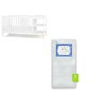 image:imageDelta Children Essex 4in1 Convertible Baby Crib Bianca White with Natural Legs  Delta Children Twinkle Galaxy Dual Sided Recycled Fiber Core Crib and Toddler Mattress BundleBianca White