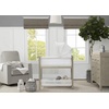 image:imageSimmons Kids Farmhouse 2in1 Wood Bedside Bassinet Sleeper and Changer  Portable Crib and Changing Table with HighEnd Wood Frame Royal Charms