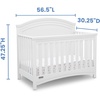 image:imageSimmons Kids SlumberTime Emma 4in1 Convertible Baby Crib N More  Greenguard Gold Certified Bianca WhiteBianca White