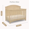image:imageSimmons Kids SlumberTime Emma 4in1 Convertible Baby Crib N More  Greenguard Gold Certified Bianca WhiteNatural Sandstone