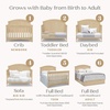 image:imageSimmons Kids SlumberTime Emma 4in1 Convertible Baby Crib N More  Greenguard Gold Certified Bianca WhiteNatural Sandstone
