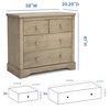 image:imageSimmons Kids SlumberTime Paloma 4 Drawer Dresser with Changing Top Rustic Whitewash