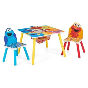image:imageDelta Children Sesame Street Kids Table and 2 Chair Set with Storage Blue  Greenguard Gold Certified Kids Table amp Chair Set for Toddlers amp Children for ArtsCrafts Snack Time Durable Activity Table