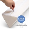 image:imageDelta Children Extra Long Foam Bedrail Bumper  Guardrail for Toddlers amp Kids with WaterResistant NonSlip amp Machine Washable Cover  2pk WhiteExtra Long  Pack of 2