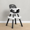 image:imageJeep Milestone 6in1 Convertible High Chair by Delta Children Light Grey  6in1 High Chair Converts to Stool Booster Seat Toddler Chair Activity Table and Desk and Chair for Babies amp ToddlersBlack