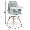 image:imageJeep Milestone 6in1 Convertible High Chair by Delta Children Light Grey  6in1 High Chair Converts to Stool Booster Seat Toddler Chair Activity Table and Desk and Chair for Babies amp ToddlersSage Green
