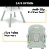 image:imageJeep Milestone 6in1 Convertible High Chair by Delta Children Light Grey  6in1 High Chair Converts to Stool Booster Seat Toddler Chair Activity Table and Desk and Chair for Babies amp ToddlersSage Green