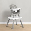 image:imageJeep Milestone 6in1 Convertible High Chair by Delta Children Light Grey  6in1 High Chair Converts to Stool Booster Seat Toddler Chair Activity Table and Desk and Chair for Babies amp ToddlersLight Grey