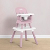 image:imageJeep Milestone 6in1 Convertible High Chair by Delta Children Light Grey  6in1 High Chair Converts to Stool Booster Seat Toddler Chair Activity Table and Desk and Chair for Babies amp ToddlersLight Pink