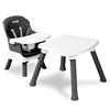 image:imageJeep Milestone 6in1 Convertible High Chair by Delta Children Light Grey  6in1 High Chair Converts to Stool Booster Seat Toddler Chair Activity Table and Desk and Chair for Babies amp ToddlersBlack