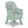 image:imageJeep Milestone 6in1 Convertible High Chair by Delta Children Light Grey  6in1 High Chair Converts to Stool Booster Seat Toddler Chair Activity Table and Desk and Chair for Babies amp ToddlersSage Green