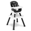 image:imageJeep Milestone 6in1 Convertible High Chair by Delta Children Light Grey  6in1 High Chair Converts to Stool Booster Seat Toddler Chair Activity Table and Desk and Chair for Babies amp ToddlersBlack