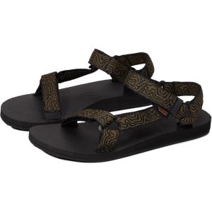 imageTeva Mens Original Universal Tiedye SandalLayered Rock BlackDark Olive