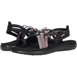 imageTeva Womens W Voya Strappy Leather FlipFlopAntiguous Black Multi