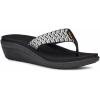 imageTeva Womens UnisexAdult W Voya Wedge FlipFlop 4 usPaint Tracks BlackWhite