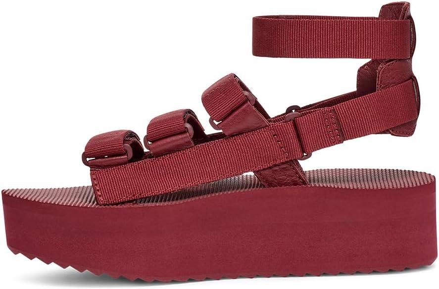 imageTeva Womens Flatform Mevia Adjustable QuickDrying Casual Sandals FlatPomegranate