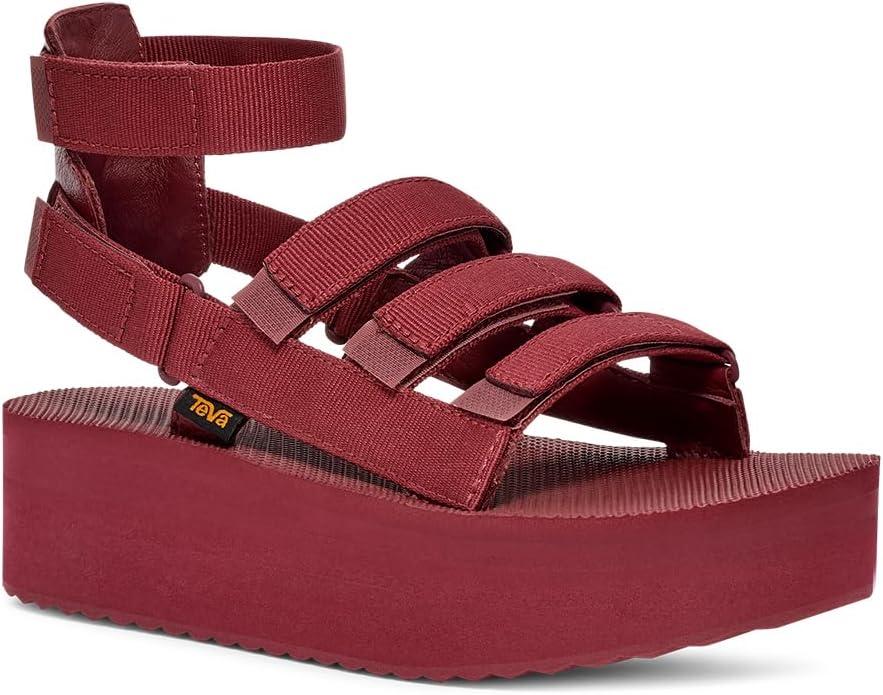imageTeva Womens Flatform Mevia Adjustable QuickDrying Casual Sandals FlatPomegranate