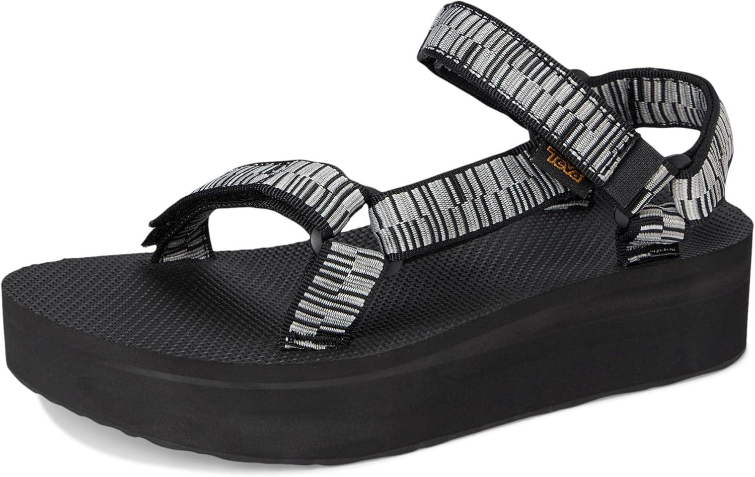 imageTeva Womens Flatform Universal SandalDigit BlackWhite