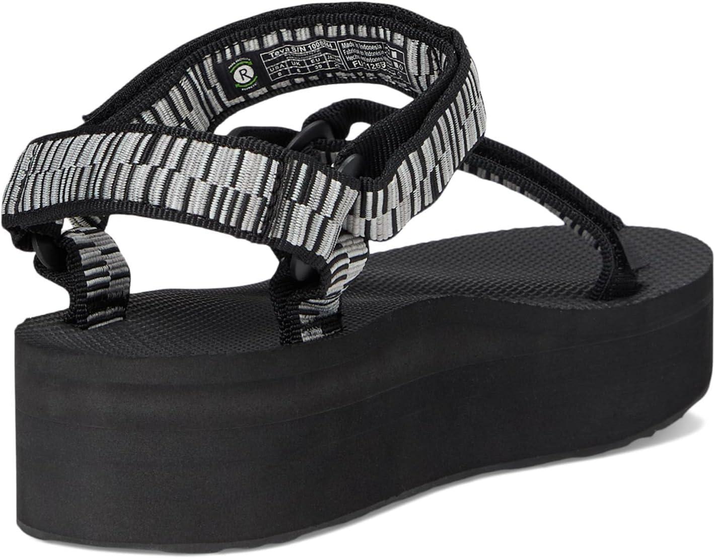 imageTeva Womens Flatform Universal SandalDigit BlackWhite