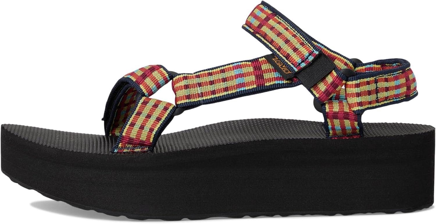 imageTeva Womens Flatform Universal SandalModern Check Lemon Drop
