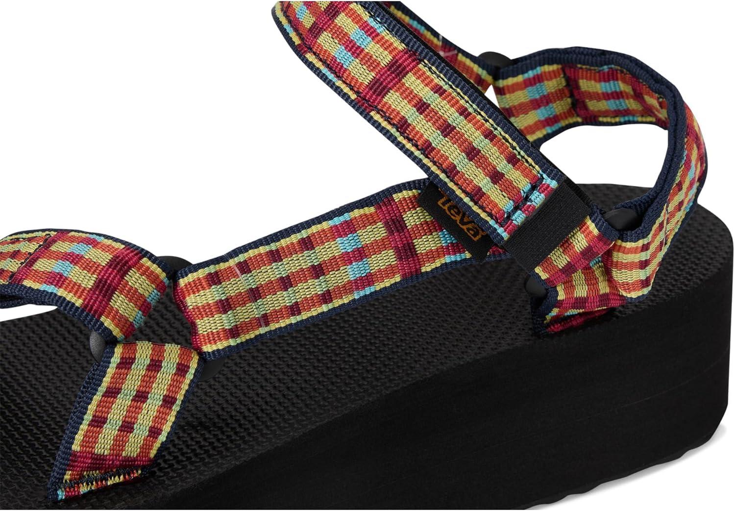 imageTeva Womens Flatform Universal SandalModern Check Lemon Drop