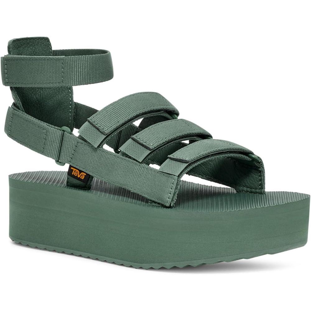 imageTeva Womens Flatform Mevia Adjustable QuickDrying Casual Sandals FlatSilver Pine