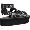 imageTeva Womens Flatform Mevia Adjustable QuickDrying Casual Sandals FlatNeon Floral BlackCream