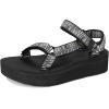 imageTeva Womens Flatform Universal SandalDigit BlackWhite