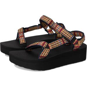 imageTeva Womens Flatform Universal SandalModern Check Lemon Drop