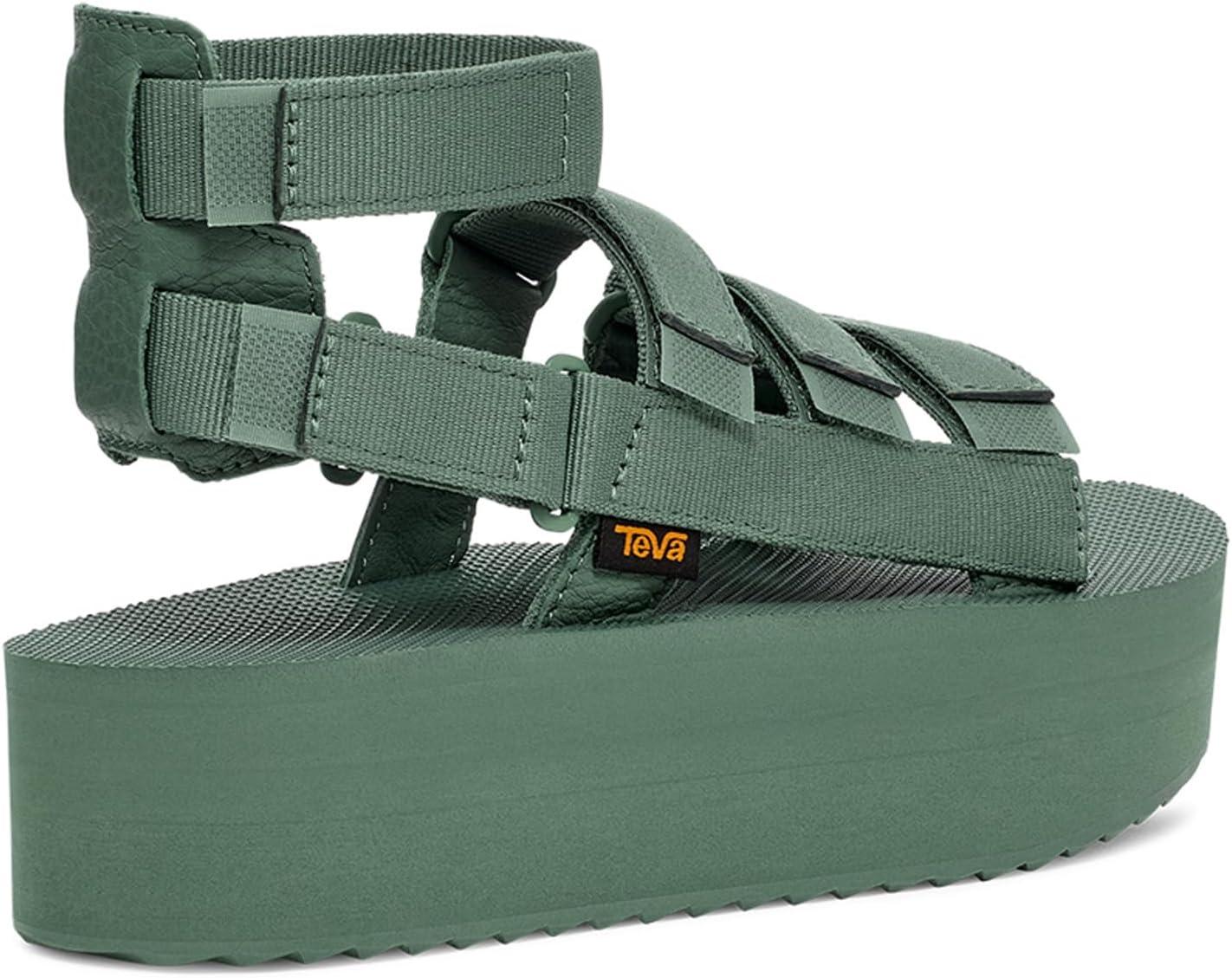 imageTeva Womens Flatform Mevia Adjustable QuickDrying Casual SandalsSilver Pine