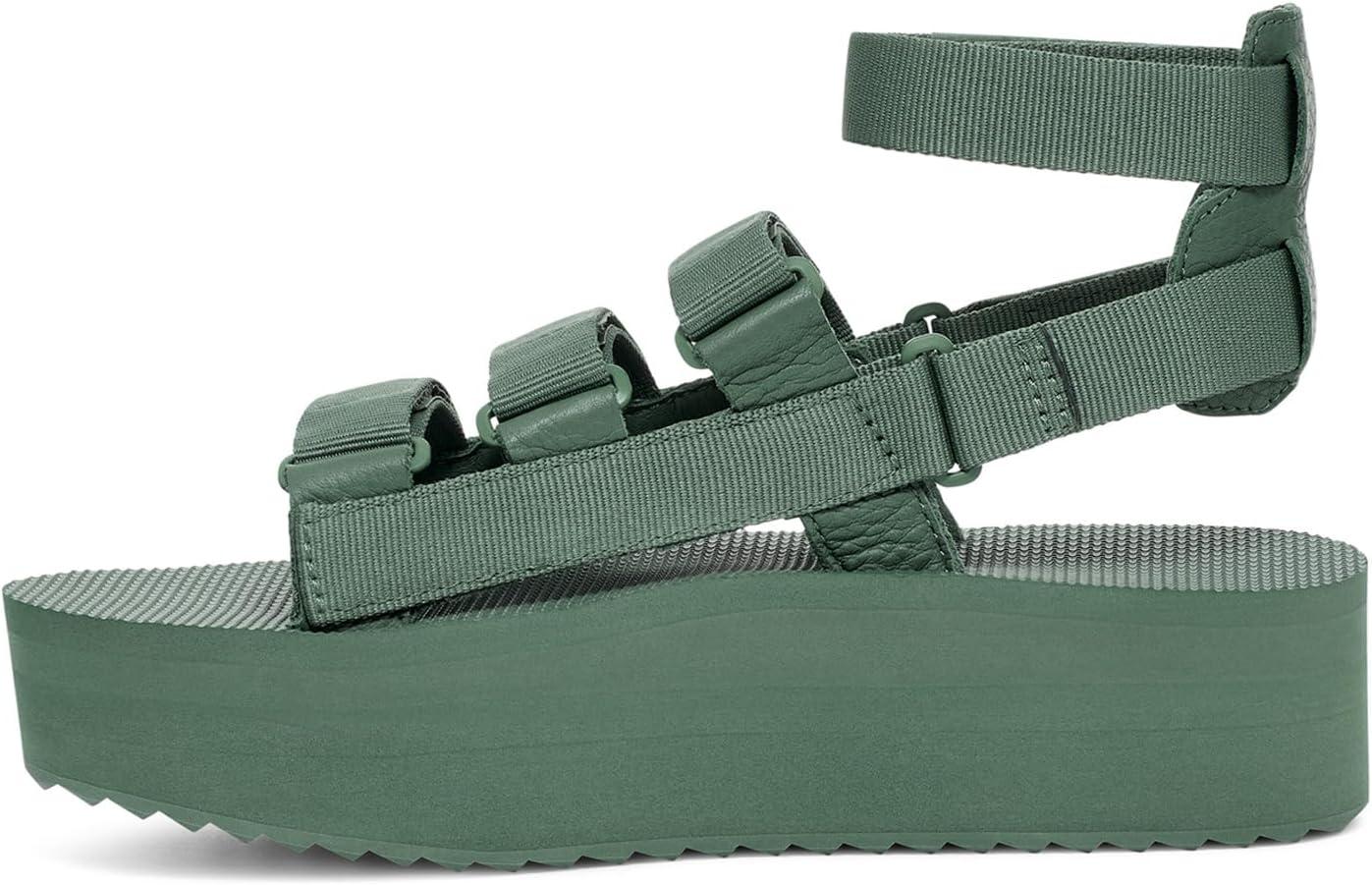 imageTeva Womens Flatform Mevia Adjustable QuickDrying Casual SandalsSilver Pine