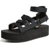 imageTeva Womens Flatform Mevia Adjustable QuickDrying Casual SandalsBlack