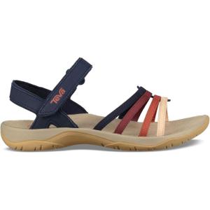 image:imageTEVA Womens Casual Comfortable Leather Elzada Sandal with HookAndLoop ClosureBeigeMulti