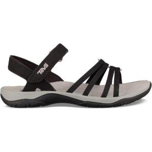 image:imageTEVA Womens Casual Comfortable Leather Elzada Sandal with HookAndLoop ClosureBlack