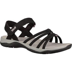 image:imageTEVA Womens Casual Comfortable Leather Elzada Sandal with HookAndLoop ClosureBlack Black Blk