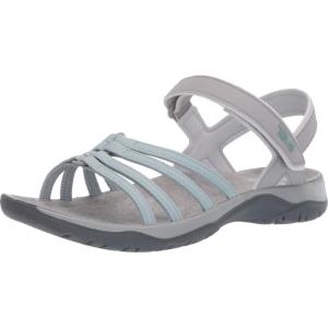 image:imageTEVA Womens Casual Comfortable Leather Elzada Sandal with HookAndLoop ClosureGreen Gray Mist 748