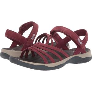 image:imageTEVA Womens Casual Comfortable Leather Elzada Sandal with HookAndLoop ClosureRed Port 807