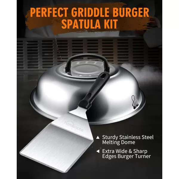HOMENOTE Burger Spatula, Extra Wide Smash Burger Turner, Professional Hamburger Spatula for Flat Top Griddle, BBQ Grill, Indoor Outdoor Cooking
